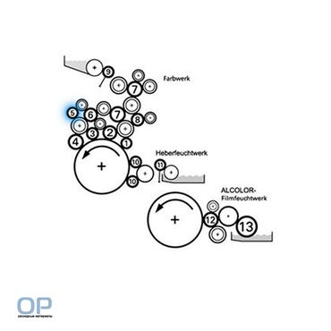 Передаточный вал для Heidelberg SOffset 72, D=60