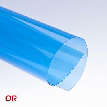 Обложки пластиковые прозрачные синие, А4, 0,2 мм