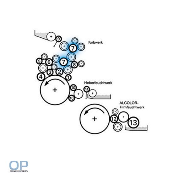 Передаточный вал для Heidelberg SOffset 72, D=80