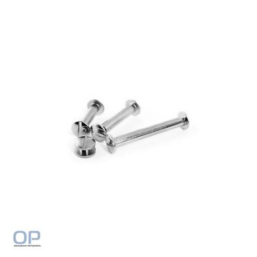 Винт металлический переплетный, 2 мм, серебро