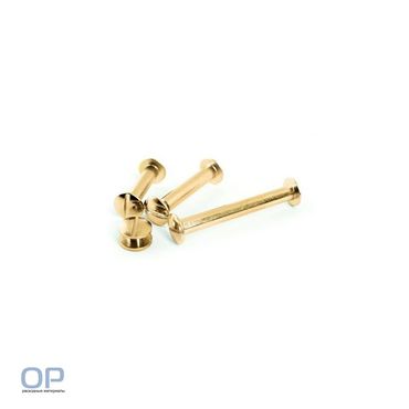 Винт металлический переплетный, 2 мм, золото