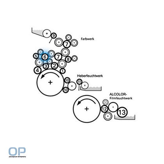Передаточный вал для Heidelberg SOffset 72, D=72
