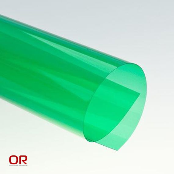 Обложки пластиковые прозрачные зеленые, А4, 0,2 мм